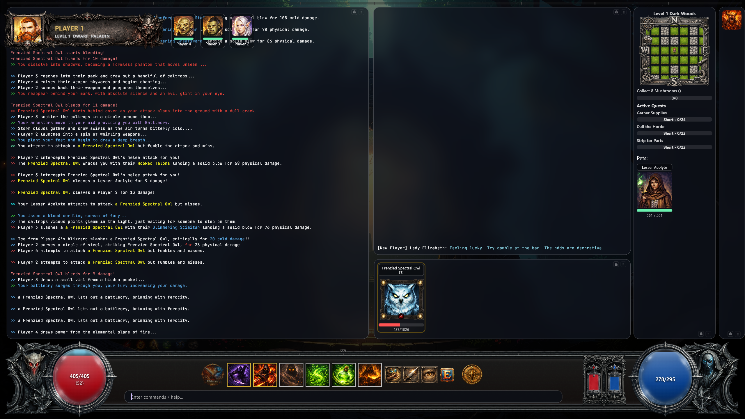 Desktop client — Tower Refuge map overlay